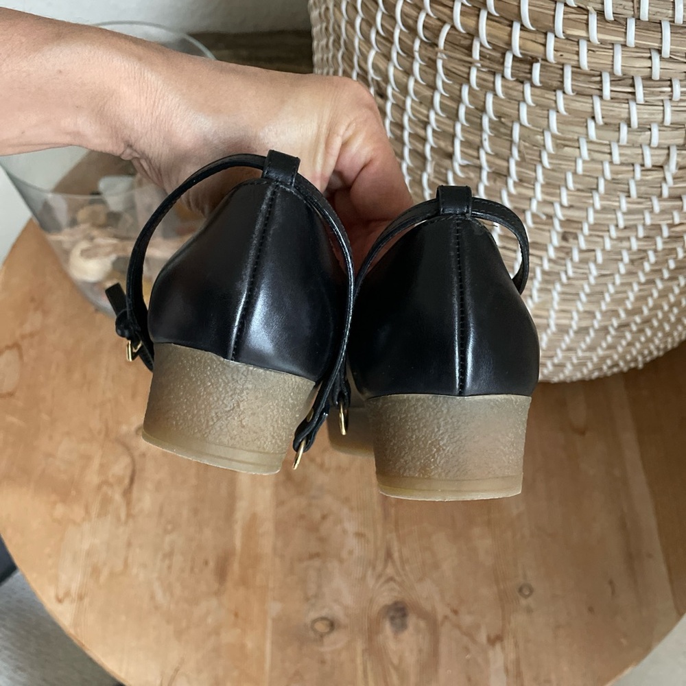 Jil Sander Black Leather Flats - Picture 4 of 6